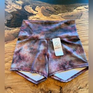 Mauve Tie-Dye High-Rise Athletic Shorts